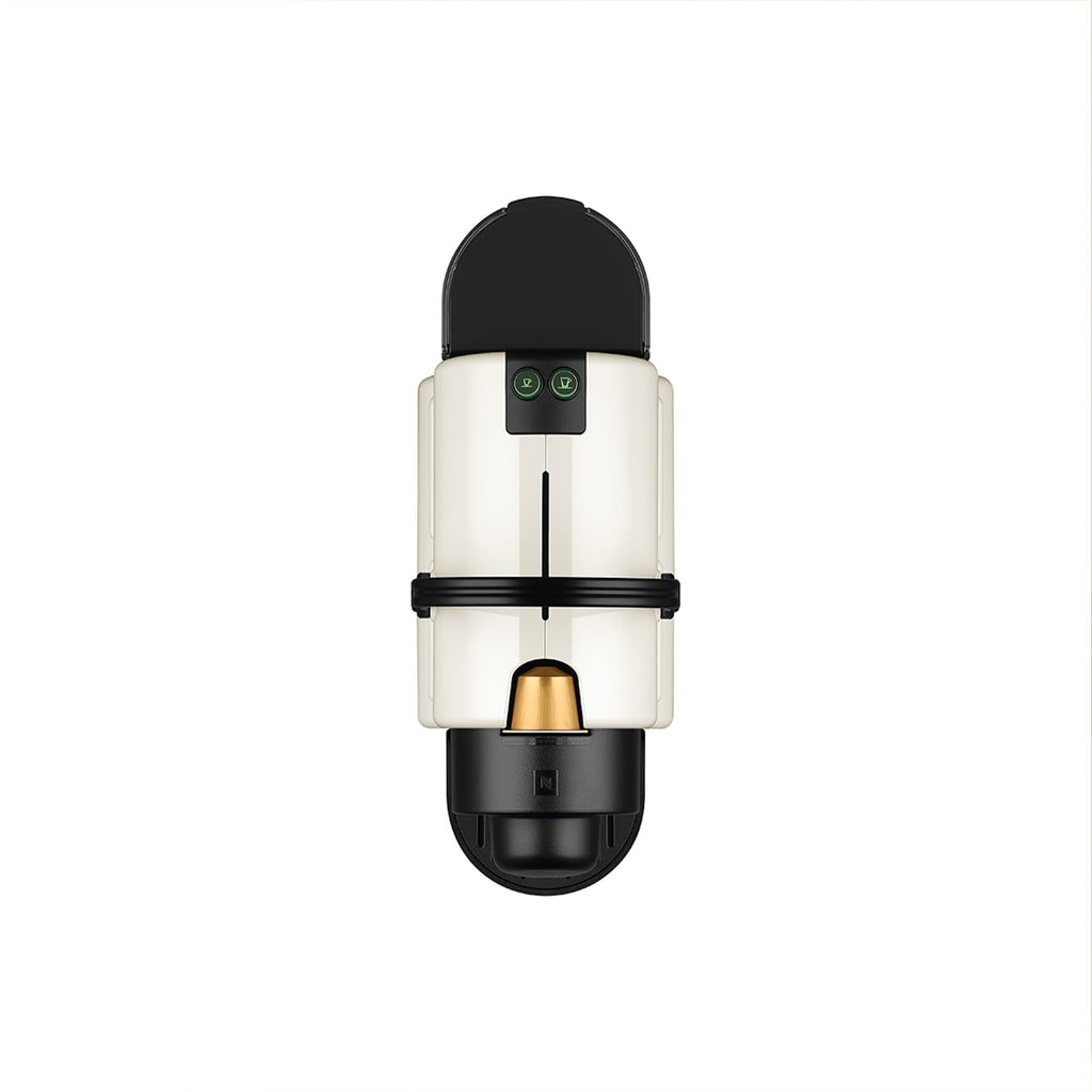 Zenory Inissia – Cafetière à Capsules, 19 Bars, Grille Repliable, Blanche Mat & Brillant