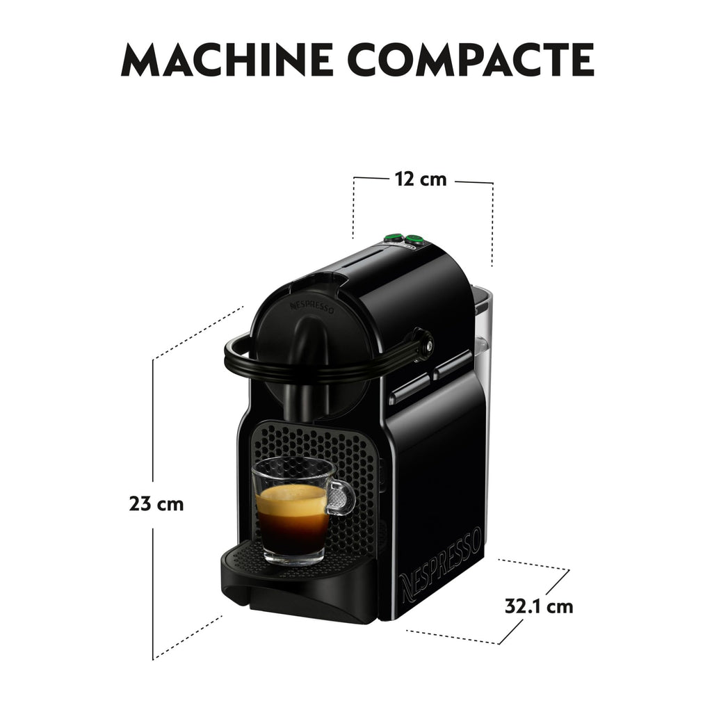 Zenory Inissia – Machine à Café à Capsules, Design Compact, 19 Bars, Noir