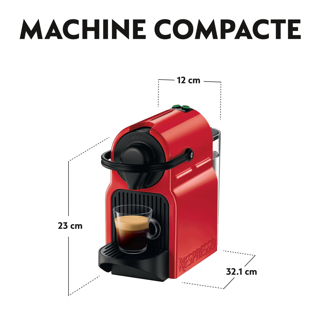 Zenory Inissia – Cafetière Espresso à Capsules, Taille Unique, Rouge Passion