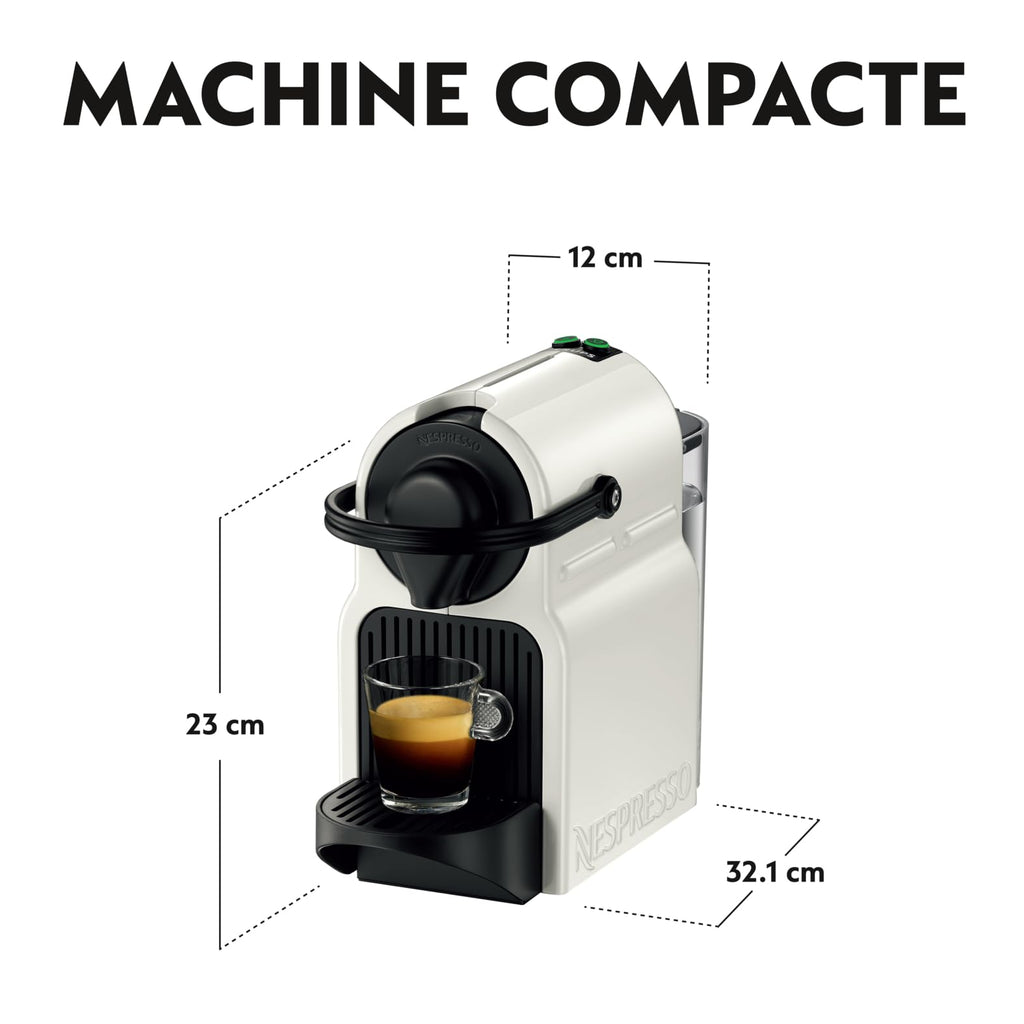 Zenory Inissia – Cafetière Espresso à Capsules, 19 Bars, Réservoir 0,7 L, Blanche