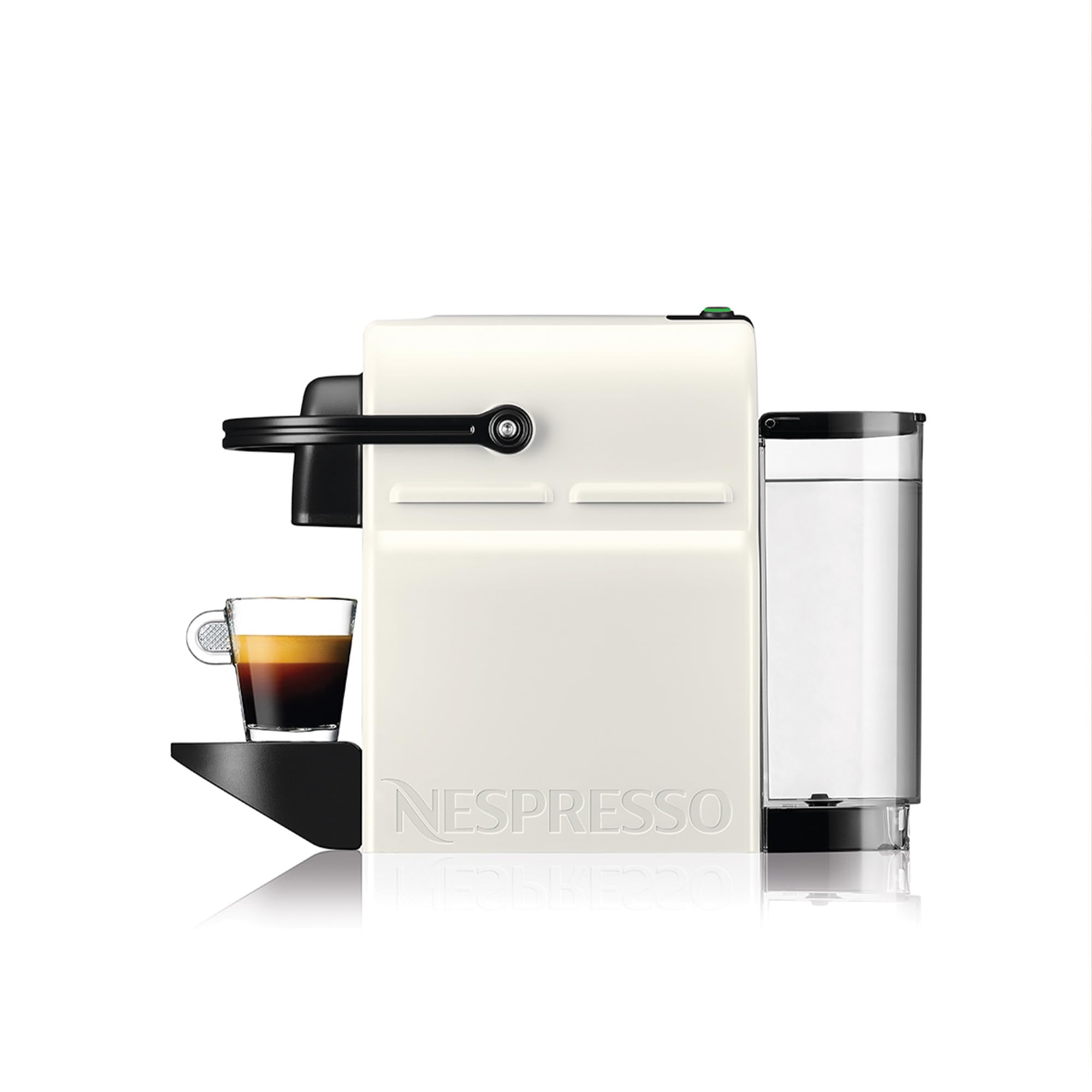 Zenory Inissia – Cafetière à Capsules, 19 Bars, Grille Repliable, Blanche Mat & Brillant